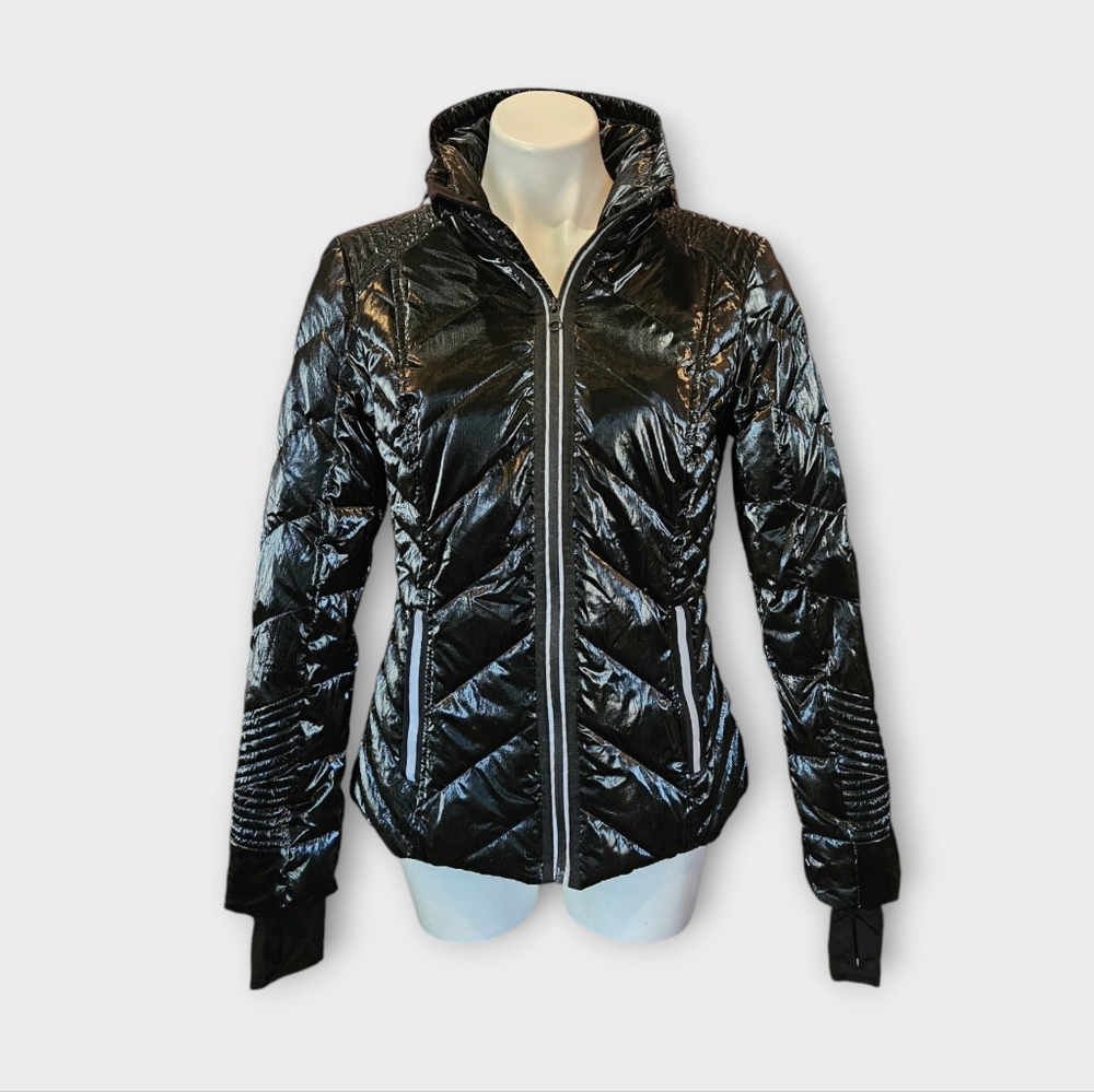 Blanc Noir Super Hero Black Reflective Puffer Jacket
